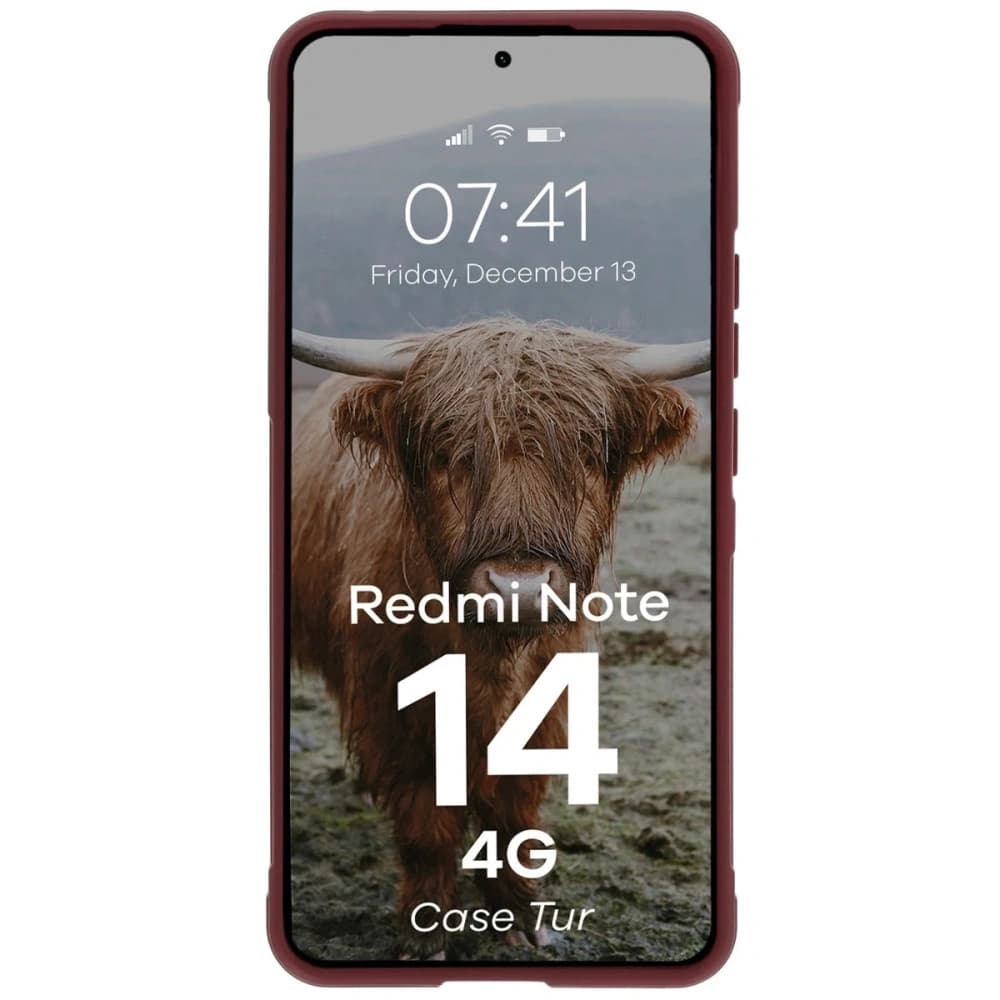 Bizon Case Tur Xiaomi Redmi Note 14 4G burgundy - 5