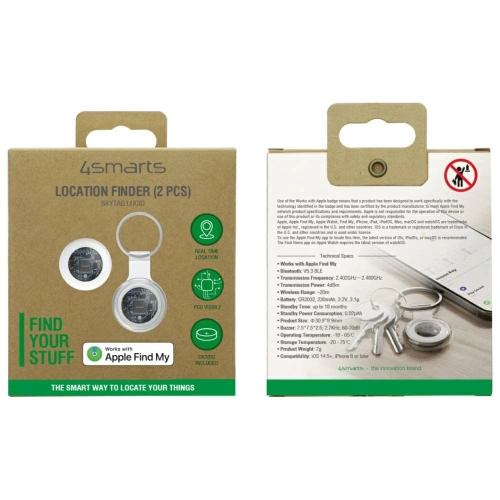 4smarts SkyTag Locator White [2 PACK] - 7