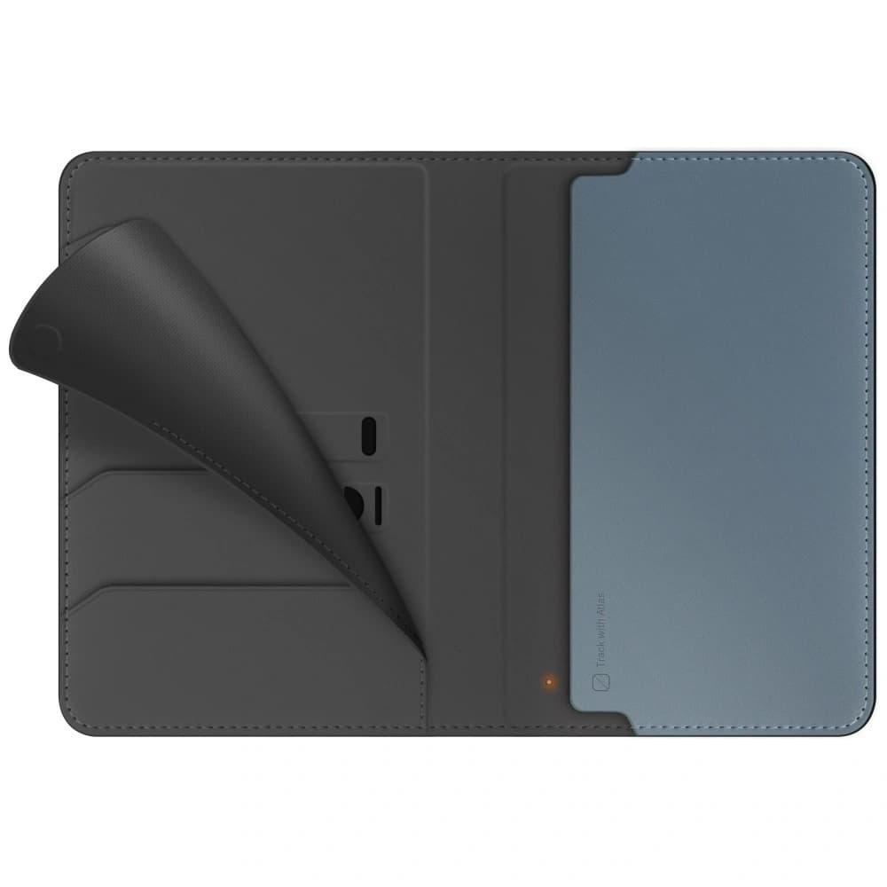 UNIQ Belmont cestovní pouzdro na pas s Apple Find My, RFID blokací, šedá-modrá - 3