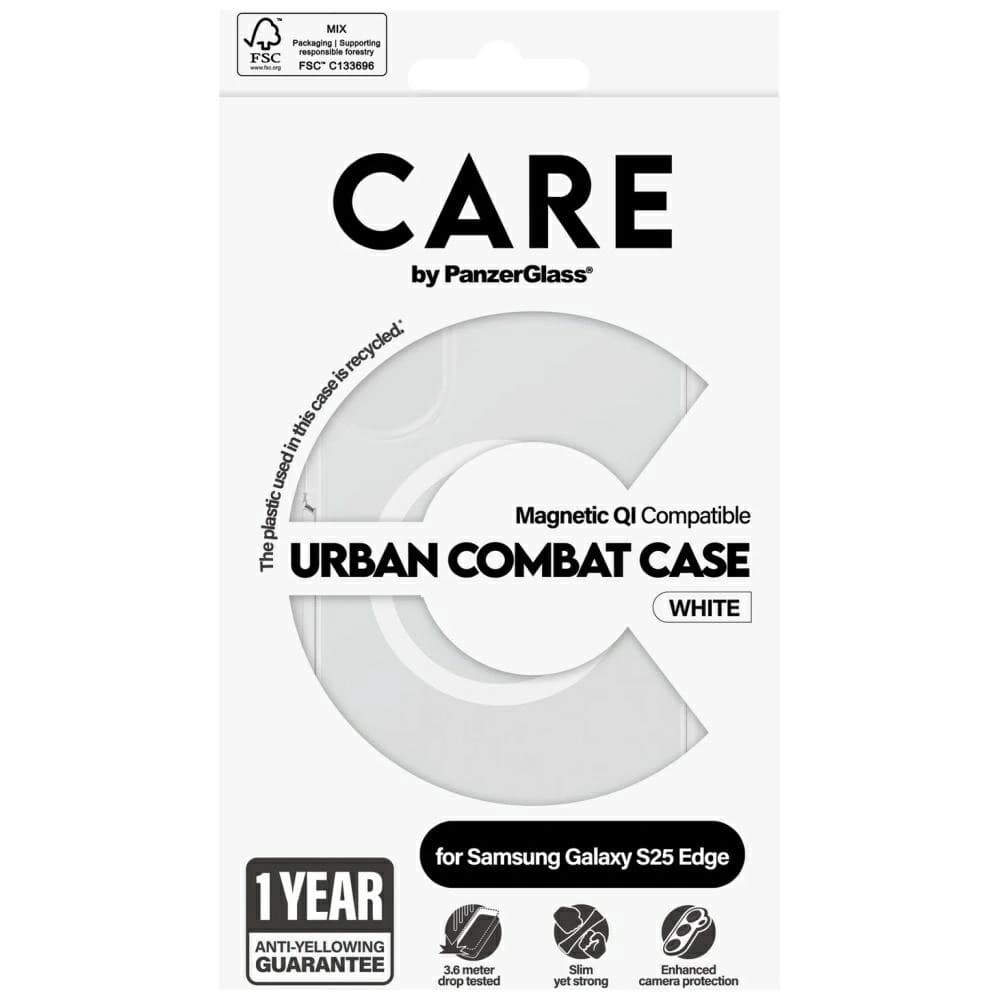 CARE by PanzerGlass Flagship Urban Combat White QI Samsung Galaxy S25 Edge clear - 4