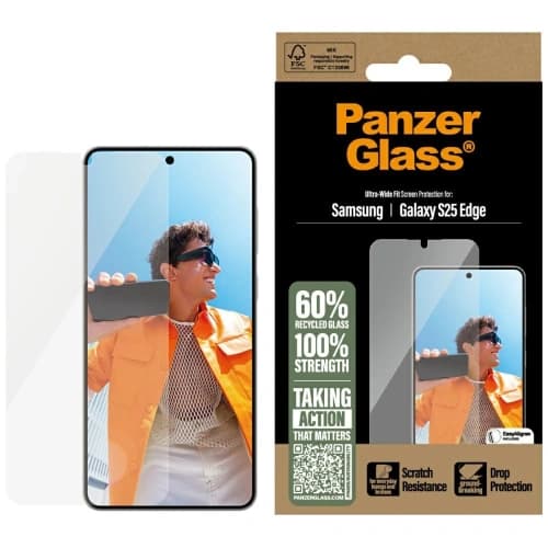 Tempered glass PanzerGlass Ultra-Wide Fit for Samsung Galaxy S25 Edge