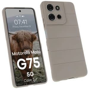 Husa Bizon pentru Motorola Moto G75 5G gri deschis
