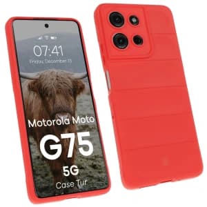 Carcasa Bizon Tur Motorola Moto G75 5G roșie