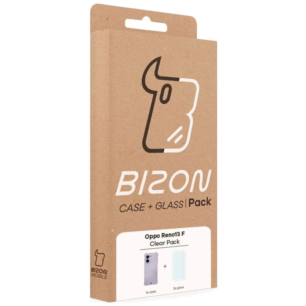 Bizon Case Clear Pack tok + 2x kijelző üveg Oppo Reno13F-hez - 9