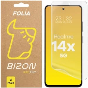 Bizon Glasfolie Sonne Realme 14x 5G [2 PACK]