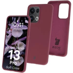 Silikonowe etui Bizon Soft Case do Oppo Reno13 Pro ciemnofioletowe