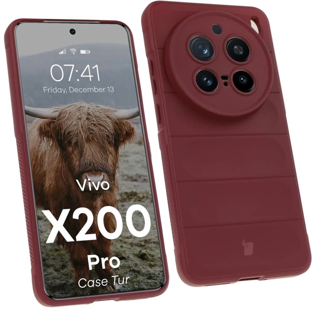 Bizon Case Tur Vivo X200 Pro burgunderrot - 1