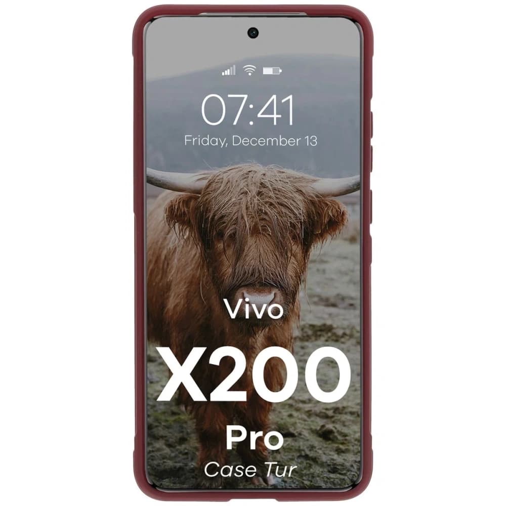Bizon Case Tur Vivo X200 Pro burgunderrot - 5