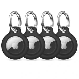 Tech-Protect Rough Apple AirTag 1 / 2 Schwarz [4 PACK]