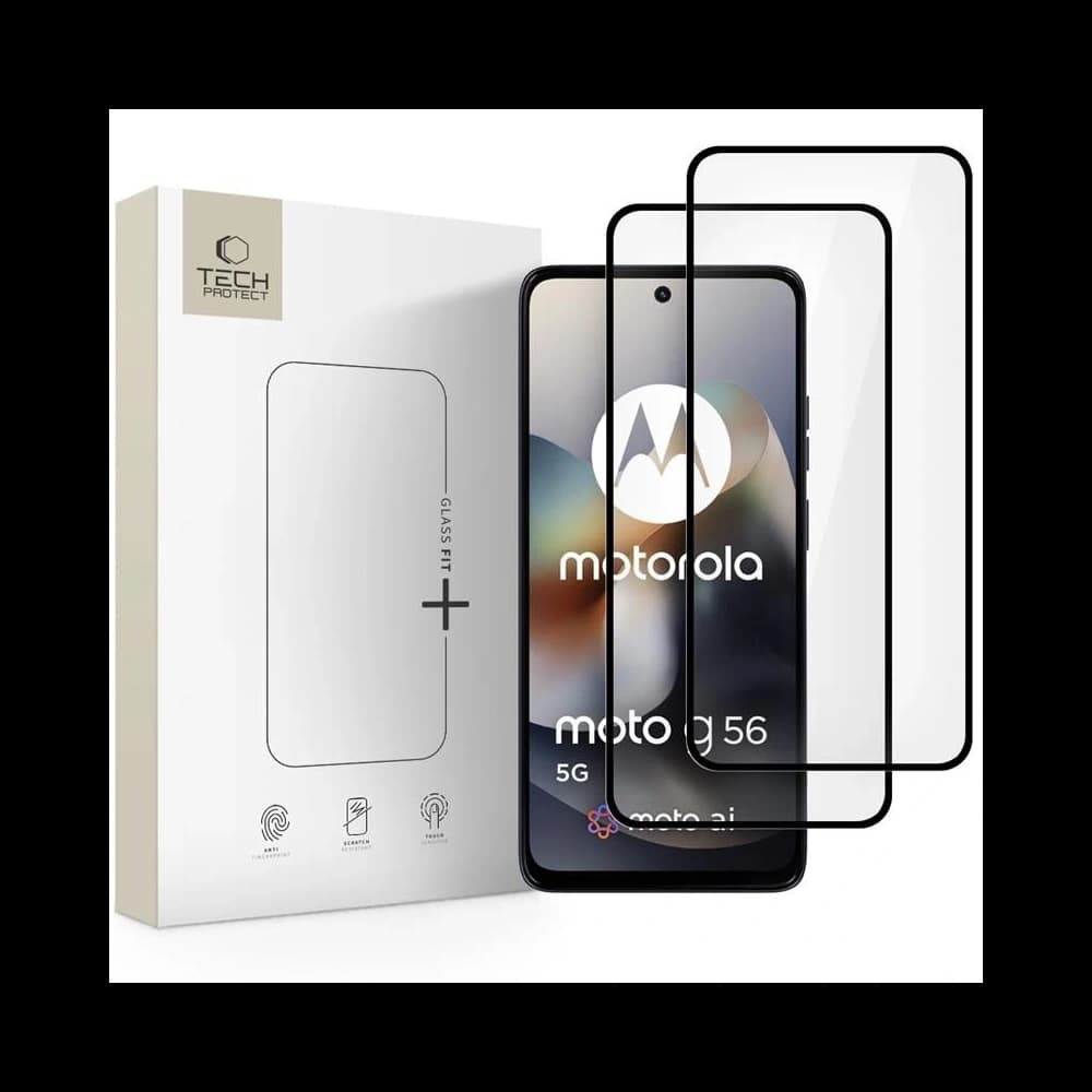 Tech-Protect Glass Fit+ Motorola Moto G56 5G Černá [2 BALENÍ] - 1