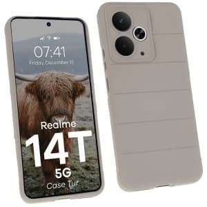 Pancerne etui Bizon Case Tur do Realme 14T 5G jasnoszare