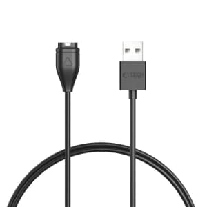 Tech-protect Mc04 Ultraboost Charging Usb Cable 100cm Garmin Watch Black