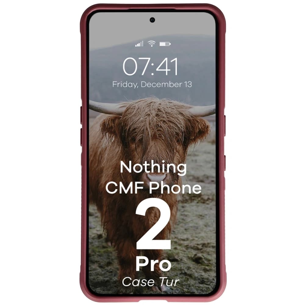 Bizon Case Tur Nothing CMF Phone 2 Pro burgunderrot - 5