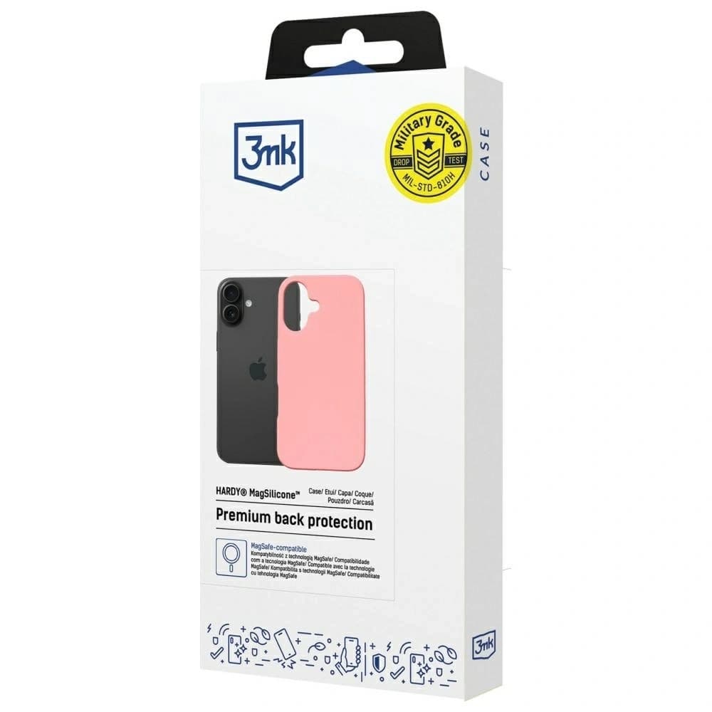 3MK Hardy MagSilicone Apple iPhone 16 Plus rózsaszín - 9