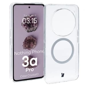 Bizon Case CrystalO Magnetic Nothing Phone (3a) Pro klar