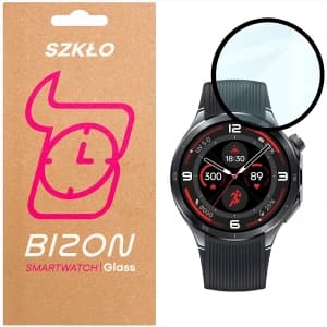 Szkło hybrydowe Bizon Glass Watch Edge Hybrid dla OnePlus Watch 3 czarne