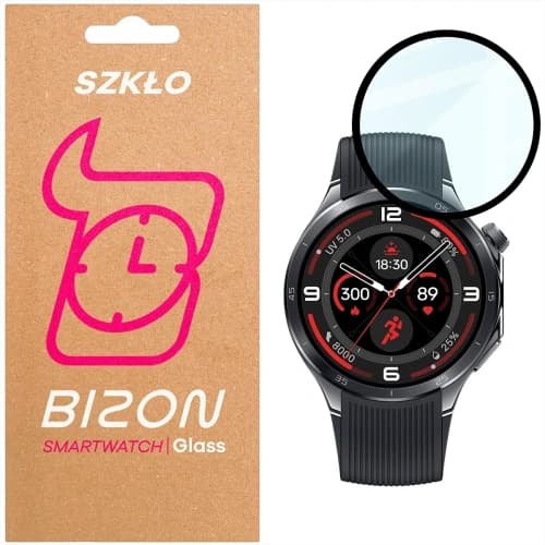 Bizon Glass Watch Edge Hybrid OnePlus Watch 3 fekete