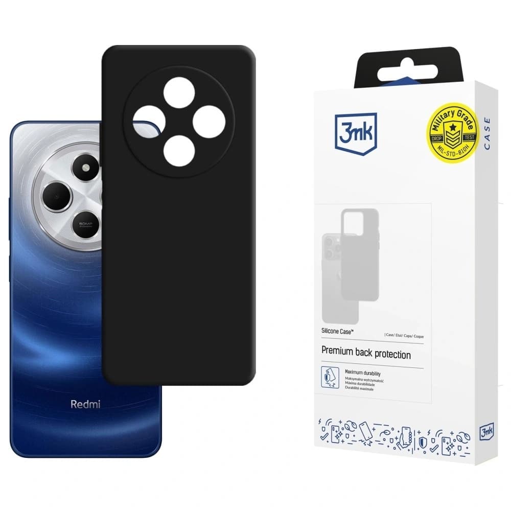 3MK Silikonhülle Xiaomi Redmi 14C / Redmi A4 5G schwarz - 1