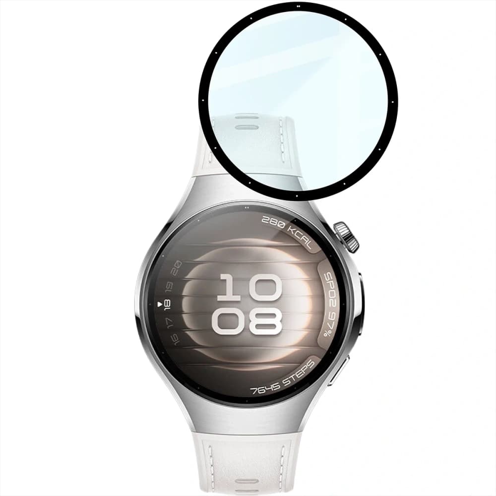 Bizon Glas Uhr Edge Hybrid Huawei Watch 5 42mm schwarz - 5