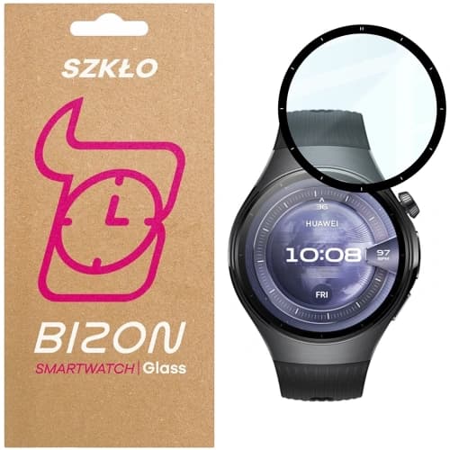 Bizon Glas Uhr Edge Hybrid Huawei Watch 5 46mm schwarz