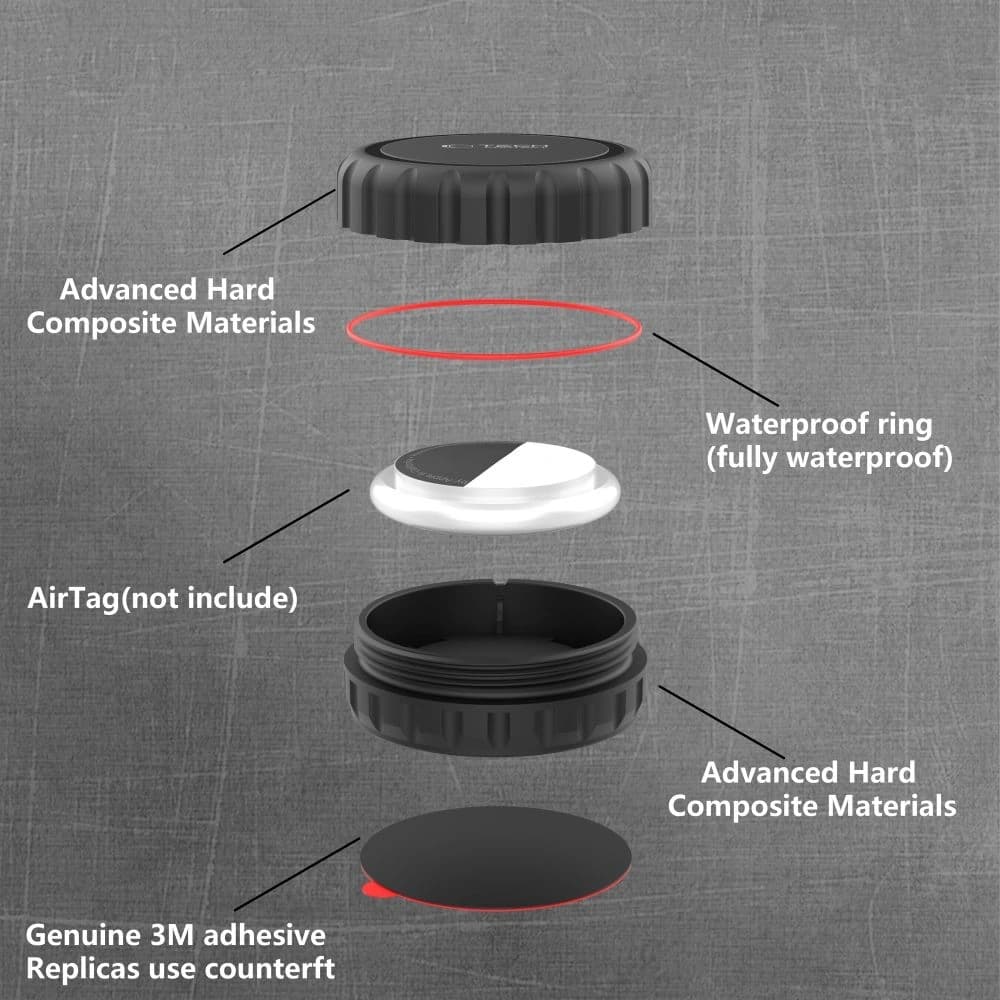 Tech-Protect 3m Tasche für Apple AirTag 1 / 2 Schwarz - 5