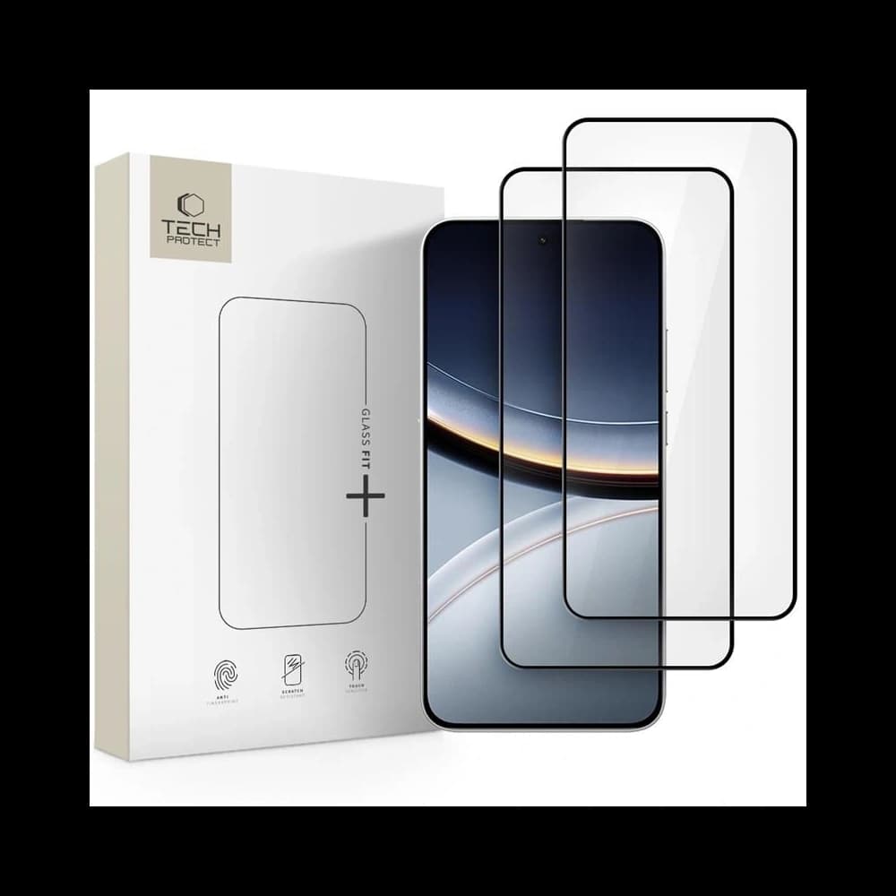 Tech-Protect Glass Fit+ Xiaomi Poco F7 5G Schwarz [2 PACK] - 1