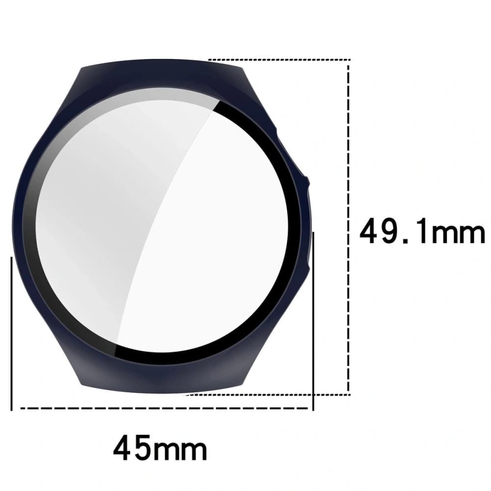 Bizon Case+Glas Uhr Huawei Watch 5 42mm blau - 2