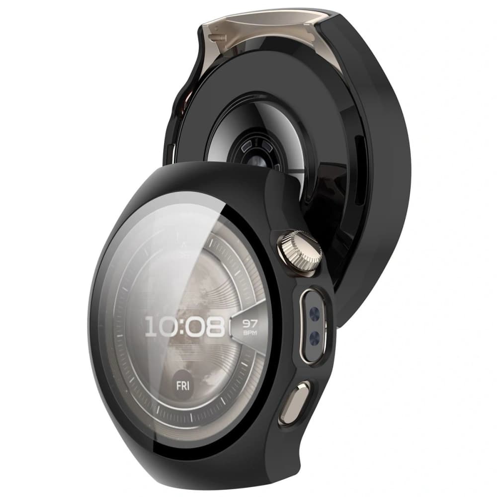 Bizon Case+Glass Uhr Huawei Watch 5 46mm matt schwarz - 1