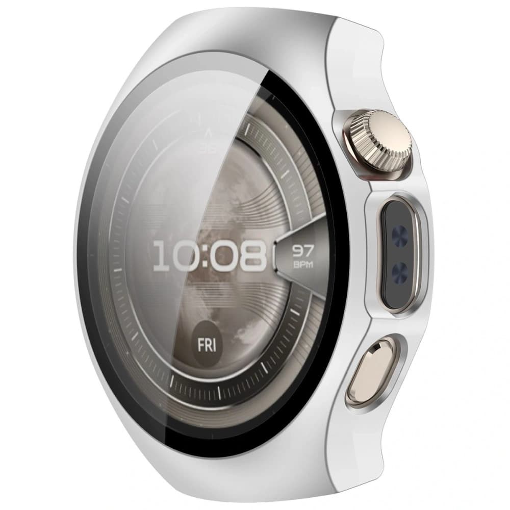 Bizon Case+Glass Uhr Huawei Watch 5 46mm satin silber - 5