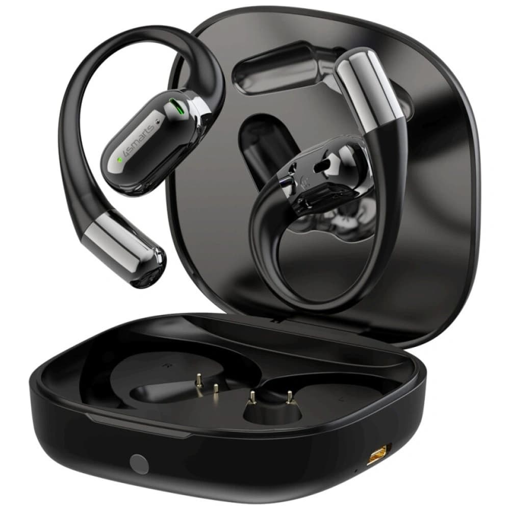 Słuchawki Bluetooth 4smarts SkyBuds OWS Open-Ear z ekranem AI czarny - 5