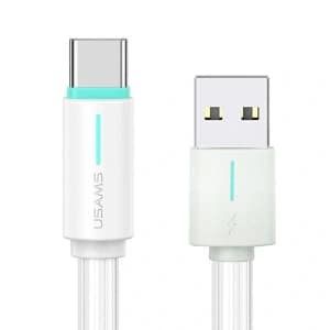USAMS YU Sorozat US-SJ732 USB-A / USB-C Kábel 3A 1m Fehér