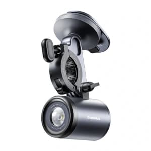 Uchwyt rowerowy Baseus PrimeTrip 2w1 uchwyt na telefon + latarka 600lm USB-C (czarny)