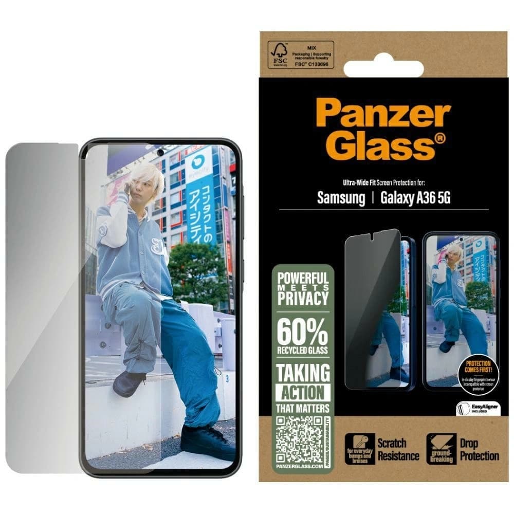 PanzerGlass Ultra-Wide Fit Privacy Samsung Galaxy A36 5G - 1