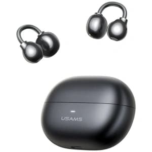 Bezprzewodowe słuchawki Clip-on USAMS Echo R02 Bluetooth 5.3 (szare)