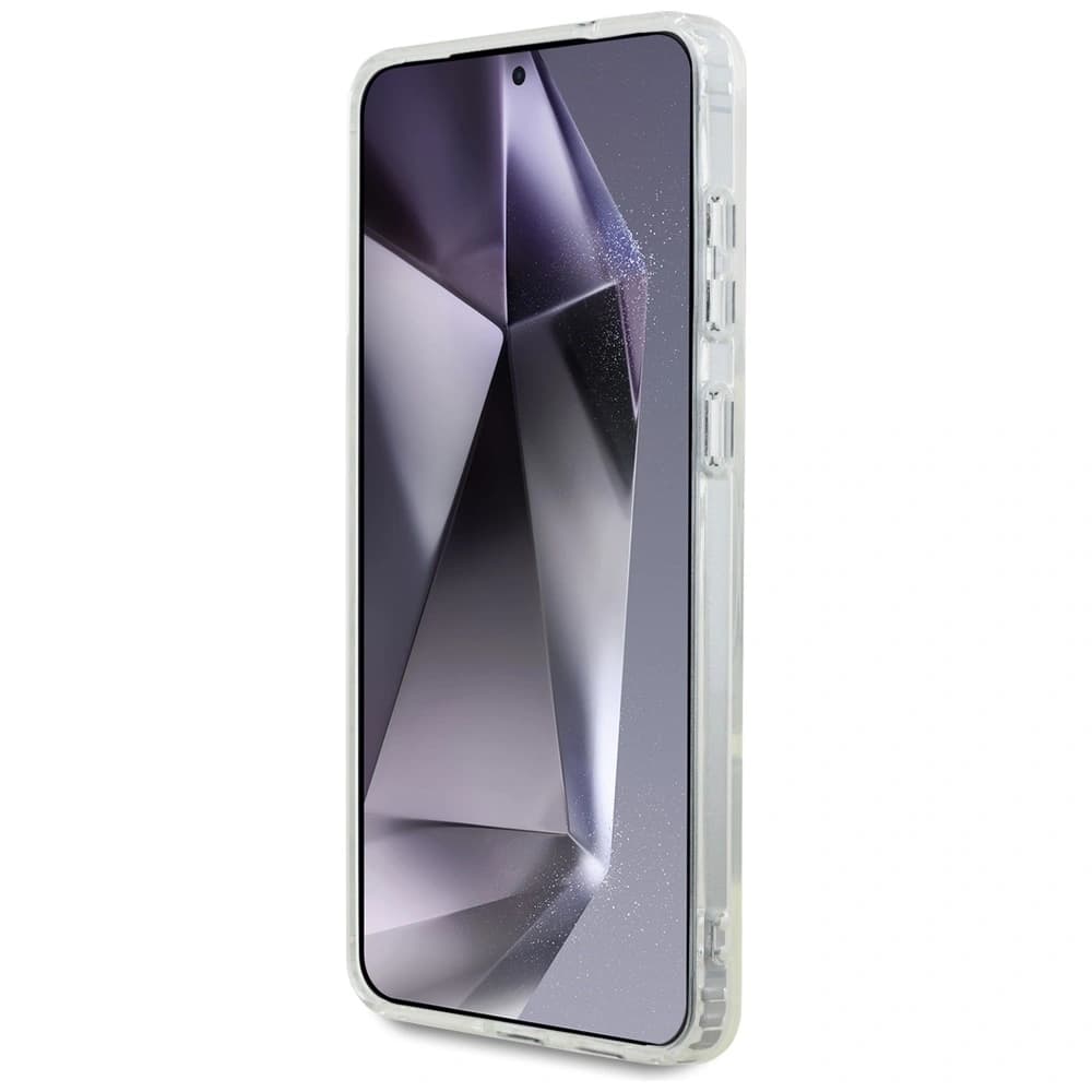 Karl Lagerfeld Button Choupette Kopf Gedrucktes Logo MagSafe Samsung Galaxy S25 Edge weiß - 5