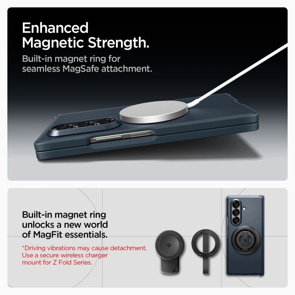 Etui Spigen Tough Armor Pro Mag MagSafe do Samsung Galaxy Z Fold 7 Metal Slate - 11