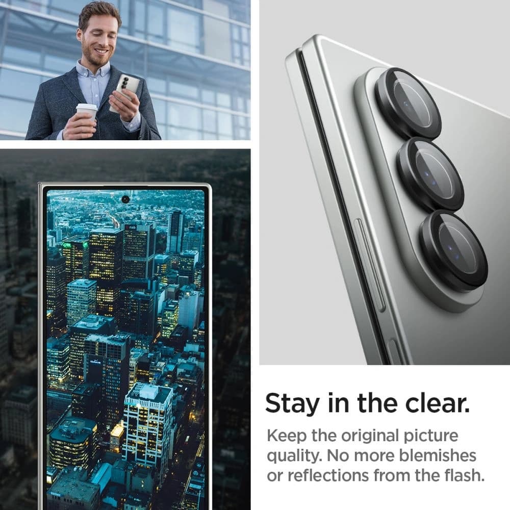 Spigen Optik Pro HD üveg.fedél a Samsung Galaxy Z Fold 7-hez Fekete [2 CSOMAG] - 8