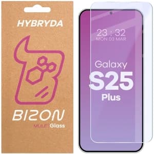 Elastyczne szkło hybrydowe Bizon Glass Mule do Galaxy S25 Plus