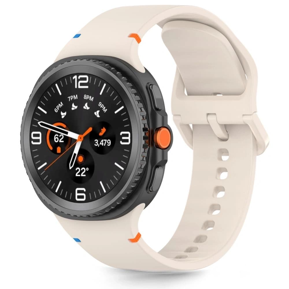 Pasek Tech-Protect Silicone Samsung Galaxy Watch 8 / Classic 40/44/46mm Starlight - 1