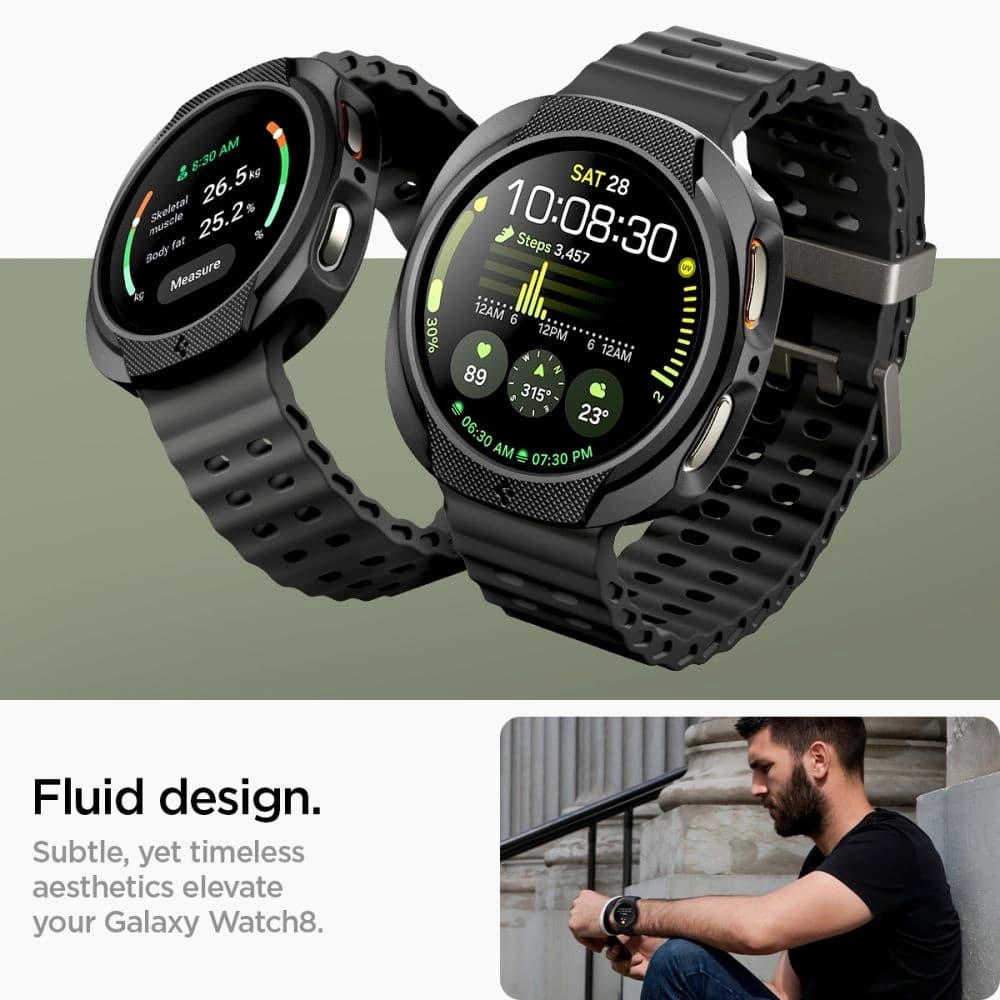 Etui Spigen Liquid Air Samsung Galaxy Watch 8 (44 Mm) Matte Black - 10