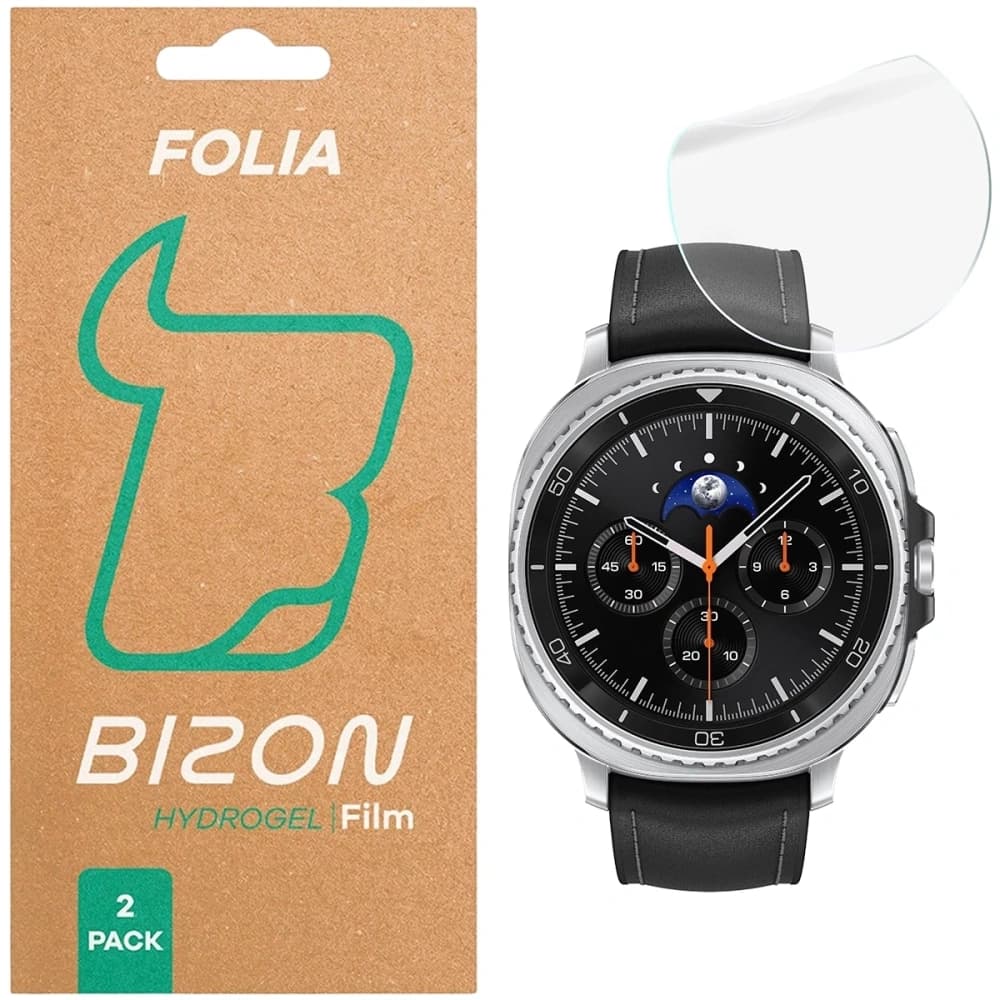 Folia hydrożelowa na ekran Bizon Glass Watch Hydrogel do Samsung Galaxy Watch 8 Classic 46mm [2 PACK] - 1