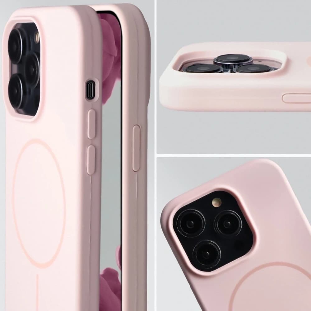 Silikonowe etui z pierścieniem magnetycznym Bizon Soft Case Magnetic do Apple iPhone 14 Pro jasnoróżowe - 6
