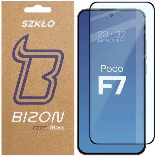Bizon Glass Edge 2 Xiaomi POCO F7 schwarzer Rahmen