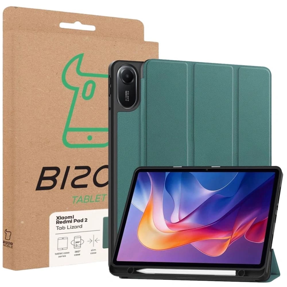 Bizon Case Tab Lizard Xiaomi Redmi Pad 2 dunkelgrün - 9