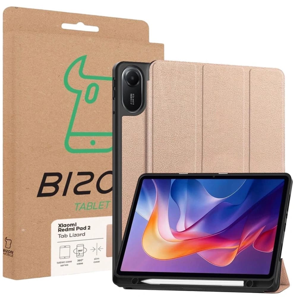 Bizon Case Tab Lizard Xiaomi Redmi Pad 2 roségold - 9