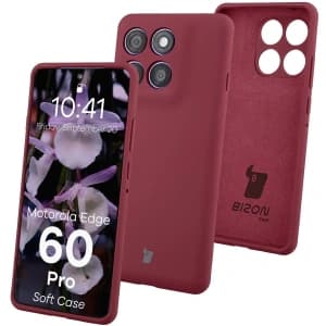 Bizon Soft Case Motorola Edge 60 Pro dunkel lila
