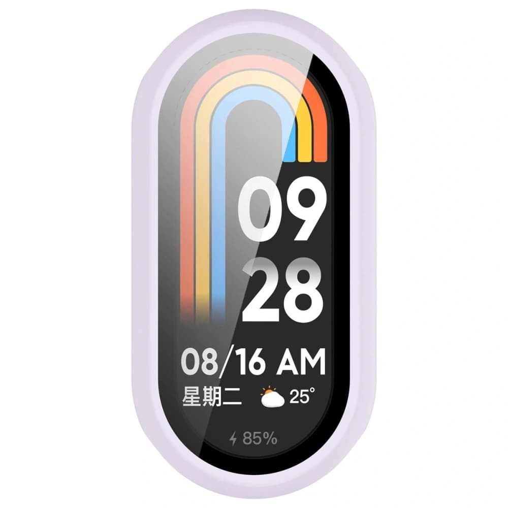 Bizon Case+Glass Uhr Xiaomi Smart Band 10 helllila - 8