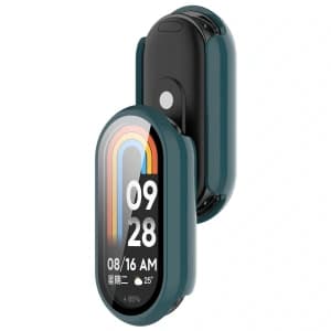 Bizon Case+Glass Watch Xiaomi Smart Band 10 dark green