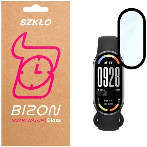 Bizon Glass Watch Edge Hybrid Xiaomi Smart Band 10 schwarz