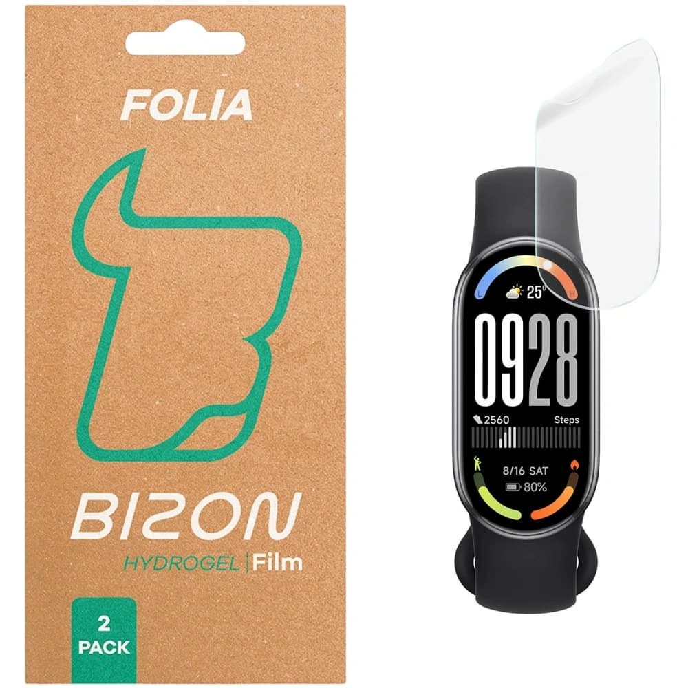 Folia hydrożelowa na ekran Bizon Glass Watch Hydrogel do Xiaomi Smart Band 10 [2 PACK] - 1